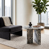 Blue Gray Natural Marble Coffee Table | OROA