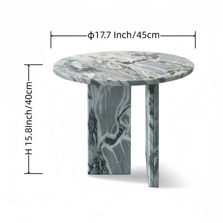 Blue Gray Natural Marble Coffee Table | OROA