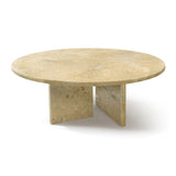 Gold Yellow Beige Marble Coffee Table | OROA