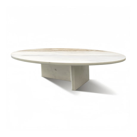 White Round Marble Coffee Table | OROA