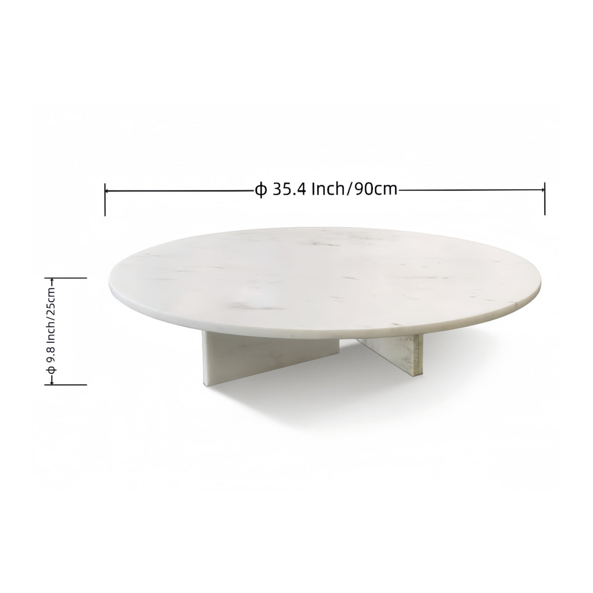 White Round Marble Coffee Table | OROA