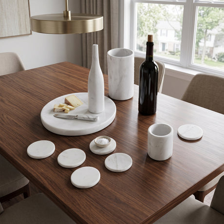 White Marble Dining Room Accessories Set (10) | OROA