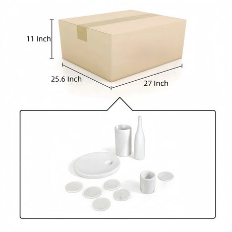 White Marble Dining Room Accessories Set (10) | OROA