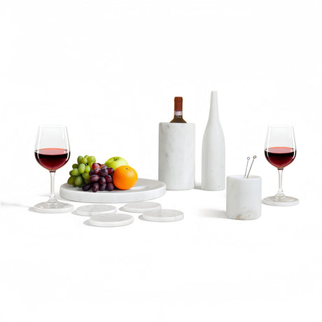 White Marble Dining Room Accessories Set (10) | OROA
