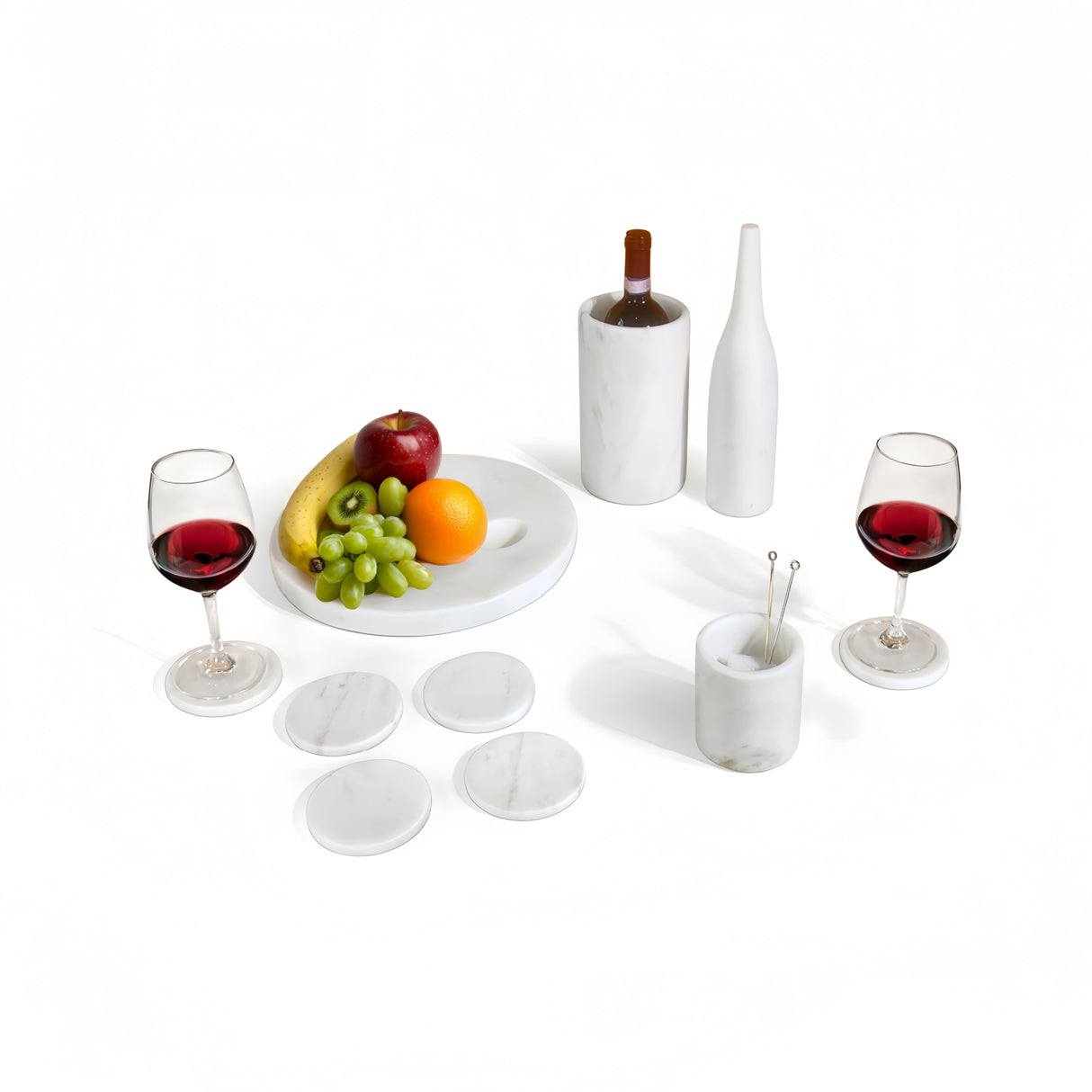 White Marble Dining Room Accessories Set (10) | OROA