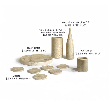 Luxury Natural Marble Dining Room Accessories Set (10) | OROA