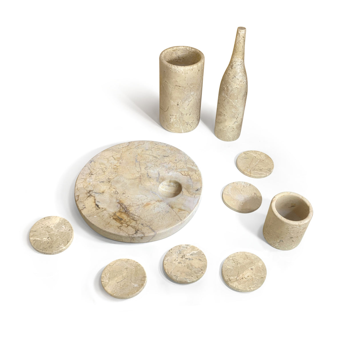 Luxury Natural Marble Dining Room Accessories Set (10) | OROA