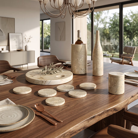 Luxury Natural Marble Dining Room Accessories Set (10) | OROA