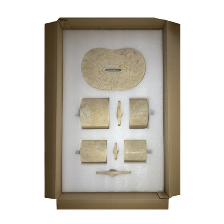 Natural Marble Bathroom Accessories Set (6) | OROA