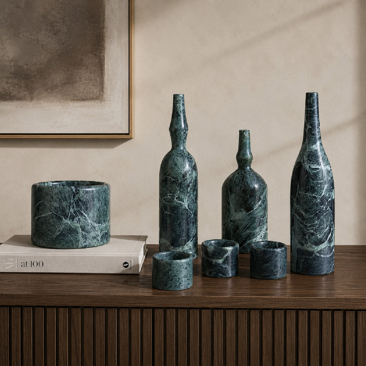 Green Natural Marble Decorative Objects (7) | OROA