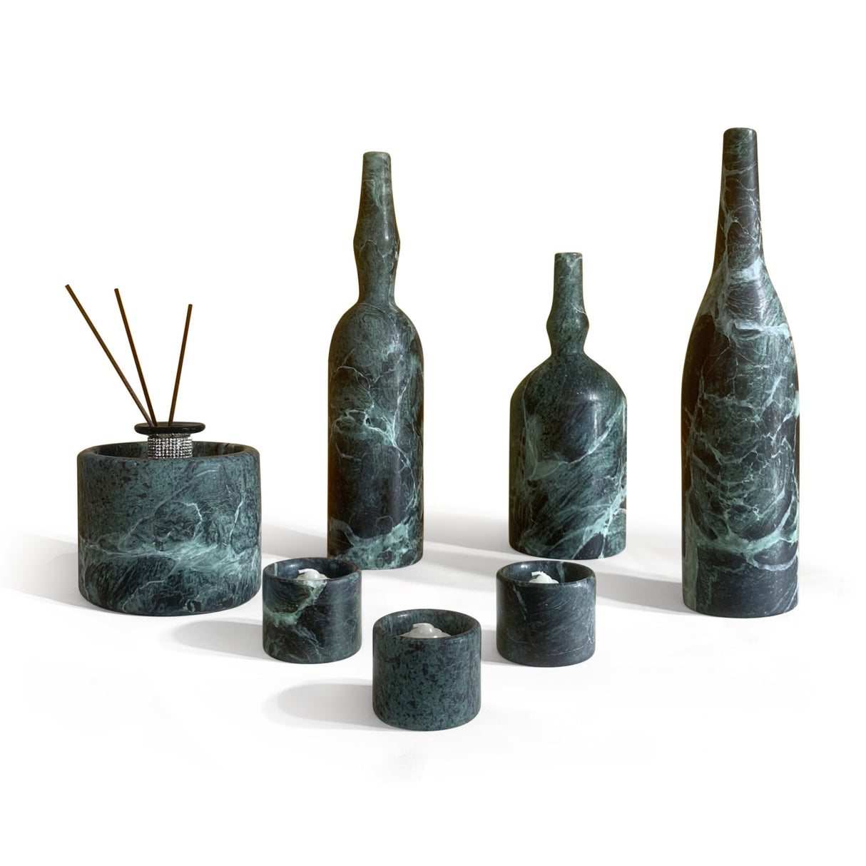 Green Natural Marble Decorative Objects (7) | OROA