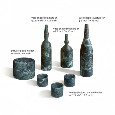 Green Natural Marble Decorative Objects (7) | OROA