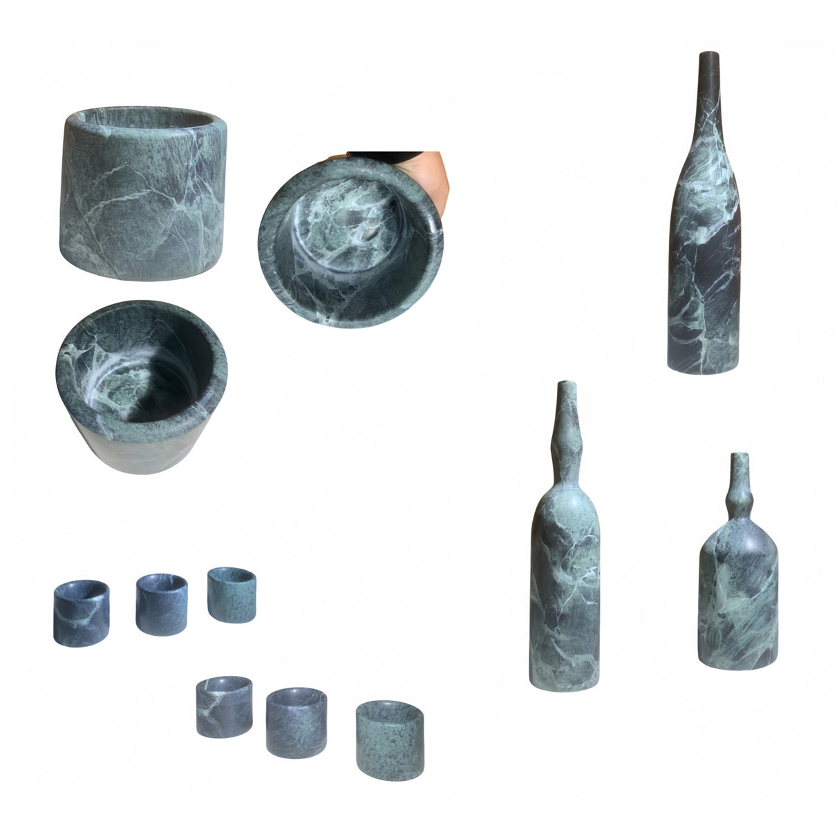 Green Natural Marble Decorative Objects (7) | OROA