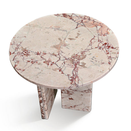 Diamond Pink Marble Coffee Table | OROA