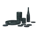 Modern European furniture - Diamond Green Marble Dining Accessories S/10 - www.oroa.com