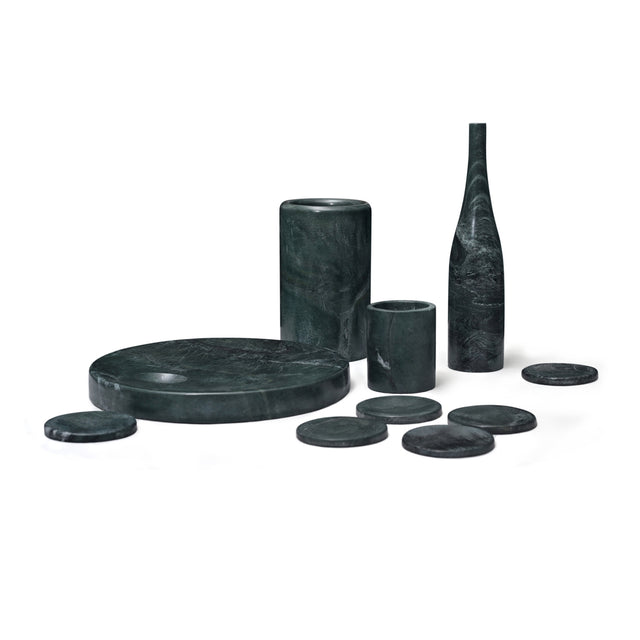 Modern European furniture - Diamond Green Marble Dining Accessories S/10 - www.oroa.com