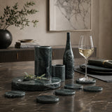 Modern European furniture - Diamond Green Marble Dining Accessories S/10 - www.oroa.com