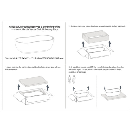 Natural Marble Bathroom Vessel Sink | OROA