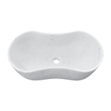 White Marble Bathroom Vessel Sink | OROA