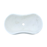 White Marble Bathroom Vessel Sink | OROA
