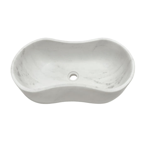 White Marble Bathroom Vessel Sink | OROA