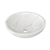 White Natural Marble Bathroom Vessel Sink | OROA