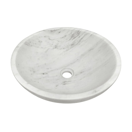 White Natural Marble Bathroom Vessel Sink | OROA