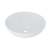 White Natural Marble Bathroom Vessel Sink | OROA