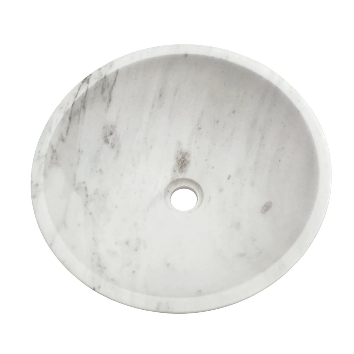 White Natural Marble Bathroom Vessel Sink | OROA
