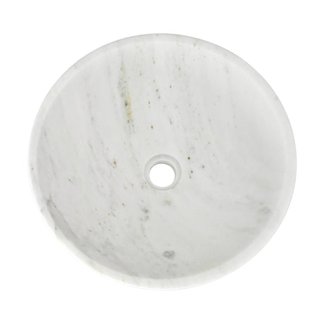 White Natural Marble Bathroom Vessel Sink | OROA