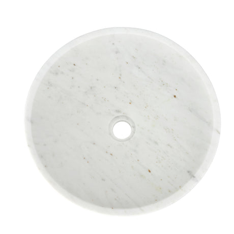 White Natural Marble Bathroom Vessel Sink | OROA