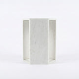Modern Natural White Marble Side Table | OROA