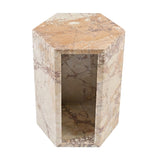 Pink Hexagonal Marble Side Table | OROA