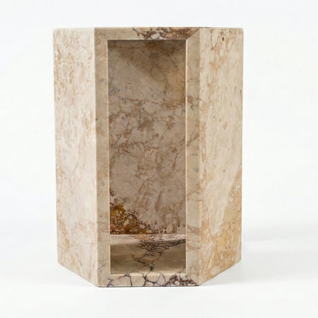 Pink Hexagonal Marble Side Table | OROA
