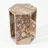 Pink Hexagonal Marble Side Table | OROA