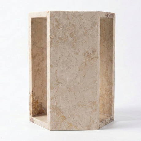 Pink Hexagonal Marble Side Table | OROA