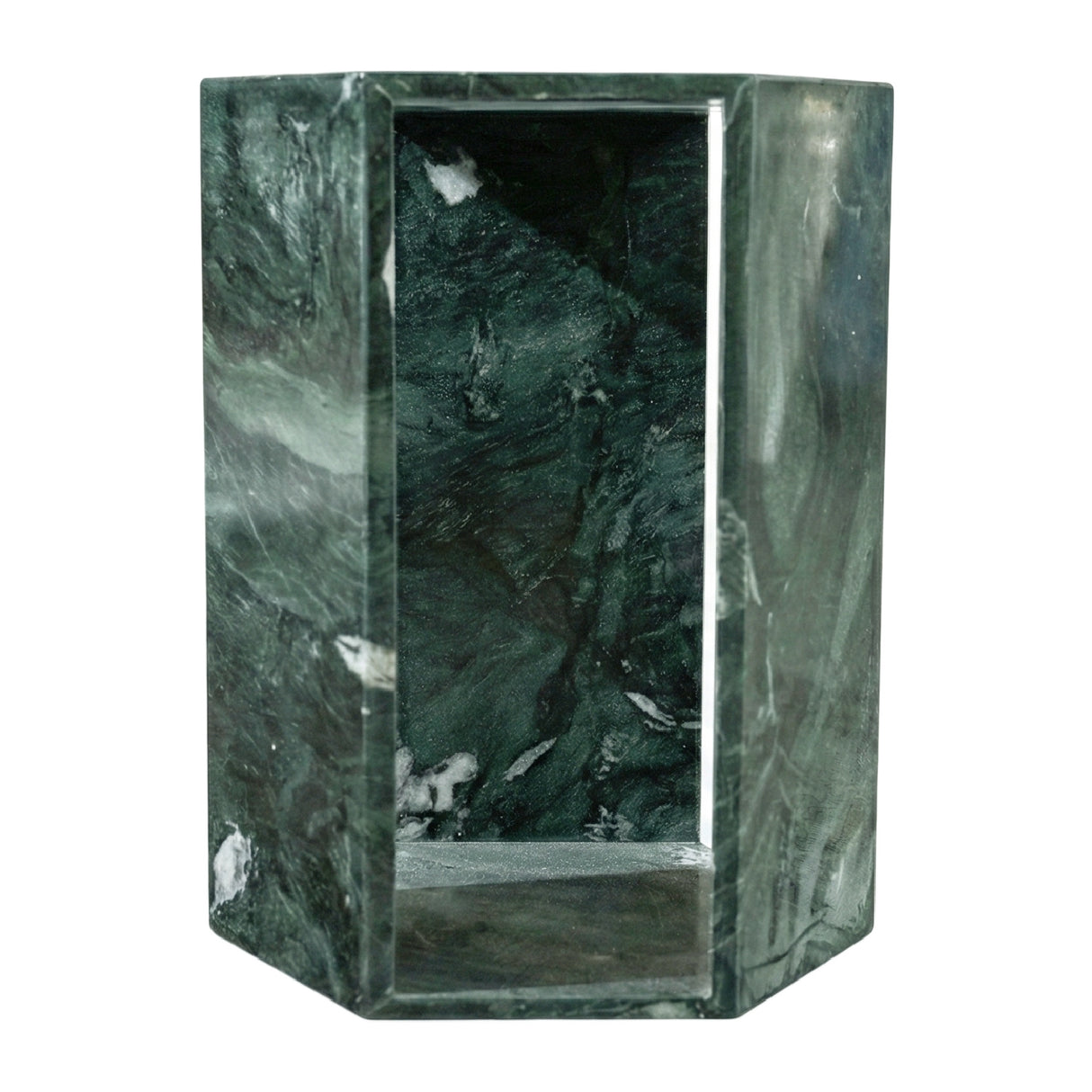Green Marble Hexagon Side Table | OROA