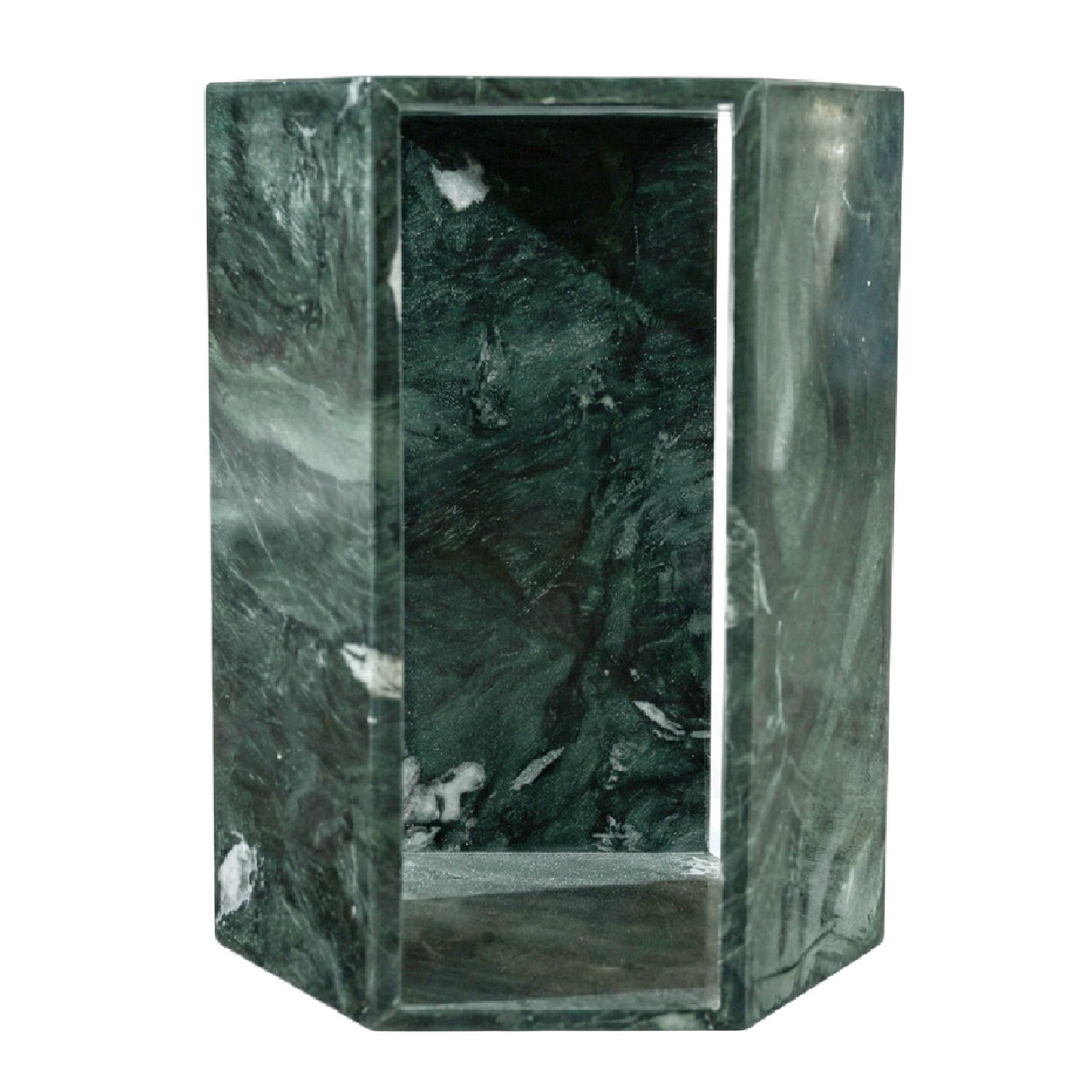 Green Marble Hexagon Side Table | OROA