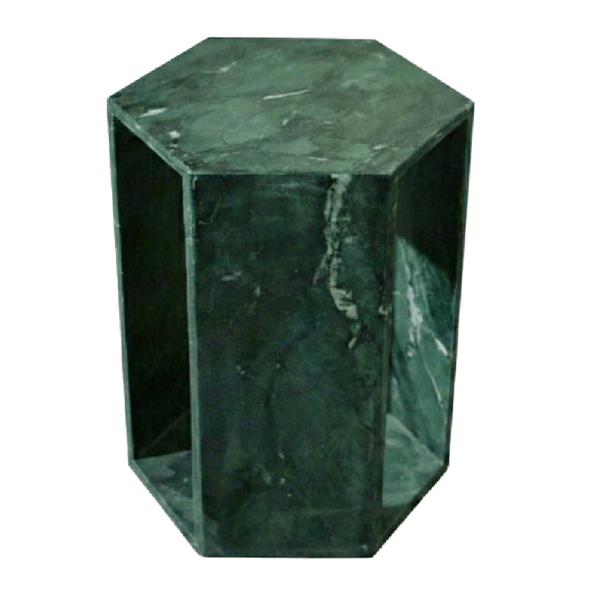 Green Marble Hexagon Side Table | OROA