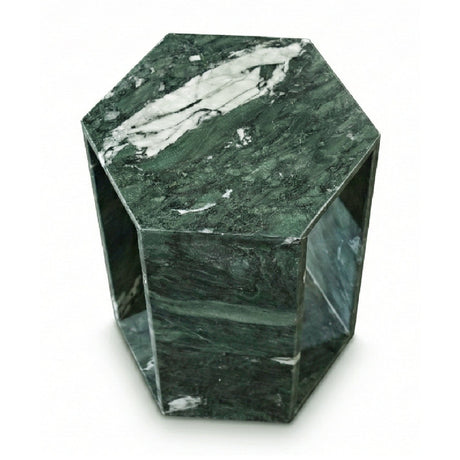 Green Marble Hexagon Side Table | OROA