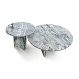 Blue Gray Marble Coffee Table Set (2) | OROA