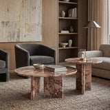 round red marble coffee table - oroa.com