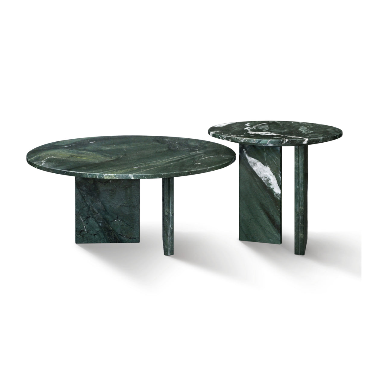 Modern European furniture - Diamond Green Marble Coffee Table S/2 - www.oroa.com