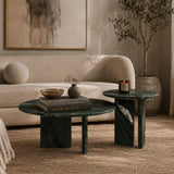 Modern European furniture - Diamond Green Marble Coffee Table S/2 - www.oroa.com