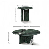 Modern European furniture - Diamond Green Marble Coffee Table S/2 - www.oroa.com