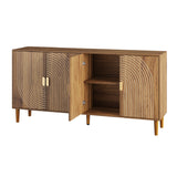Modern European furniture - 4-Door Walnut Sideboard - www.oroa.com