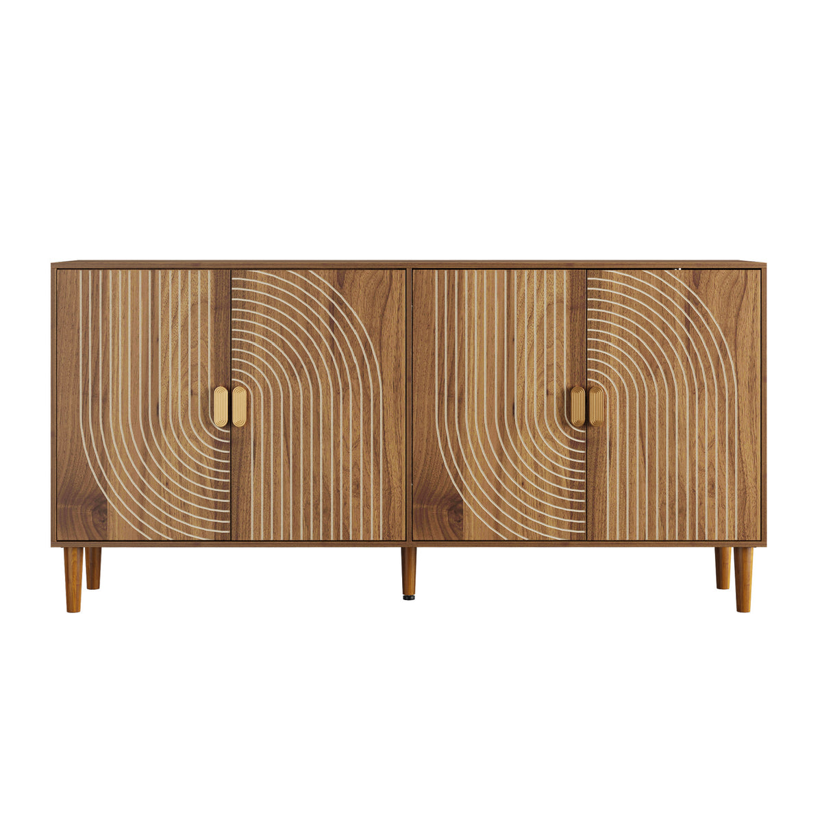 Modern European furniture - 4-Door Walnut Sideboard - www.oroa.com