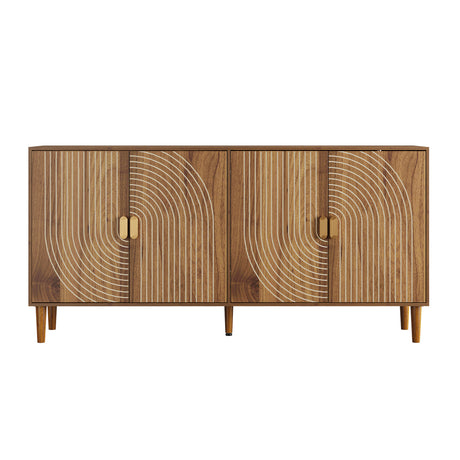 Modern European furniture - 4-Door Walnut Sideboard - www.oroa.com