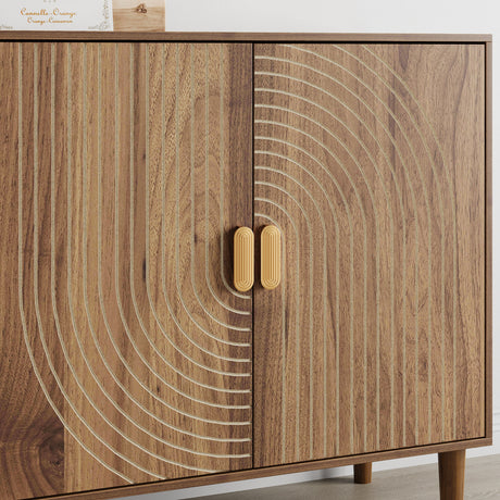 Modern European furniture - 4-Door Walnut Sideboard - www.oroa.com
