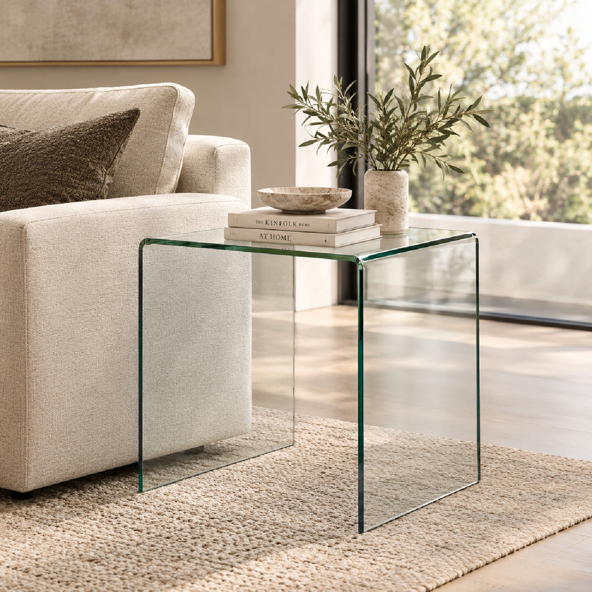 Tempered Glass Side Table | OROA